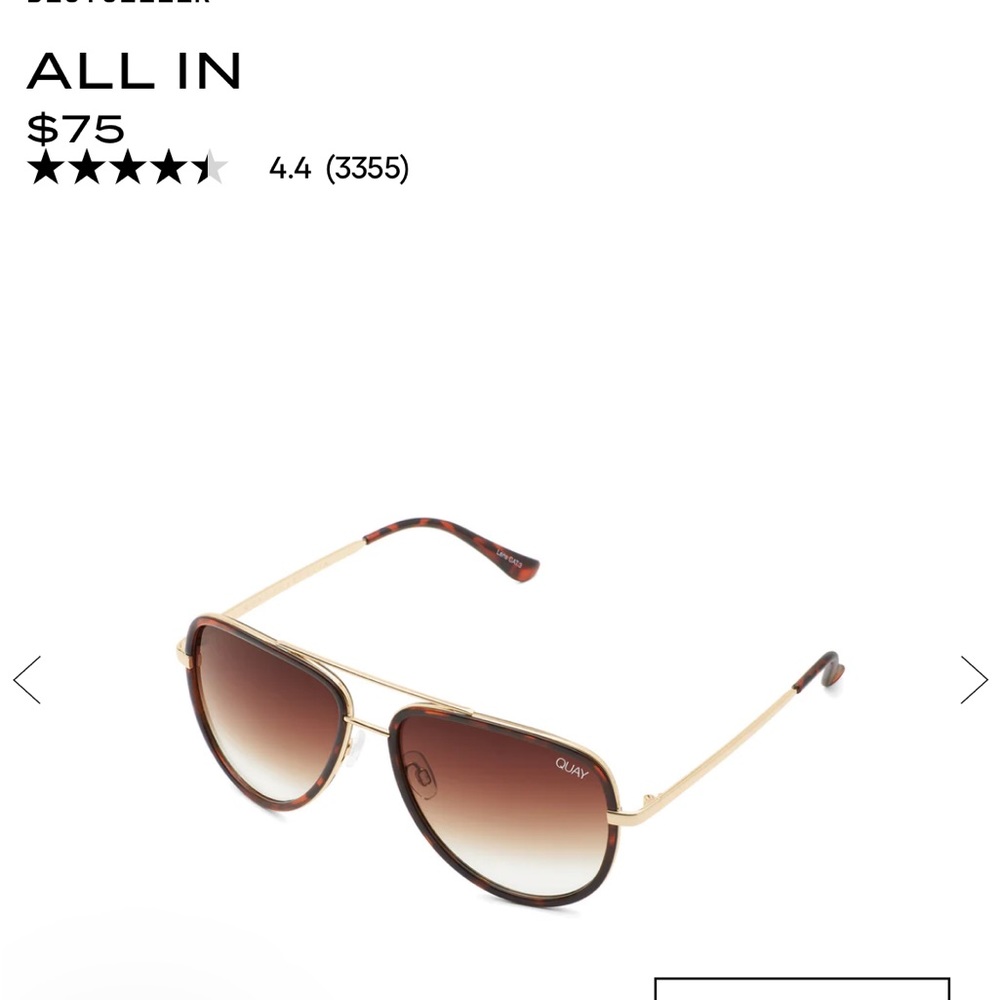 Quay All In Sunglasses NWOT